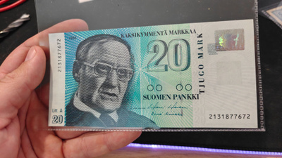 20 MARKKAA SETELI 1993 Litt. A Pakkasileä