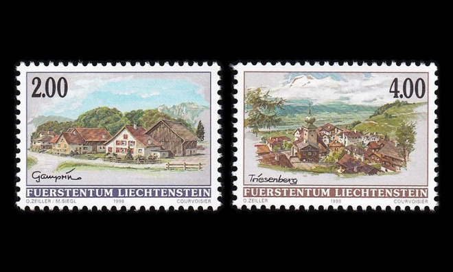 Liechtenstein 1177-8 ** Kylänäkymiä (1998)
