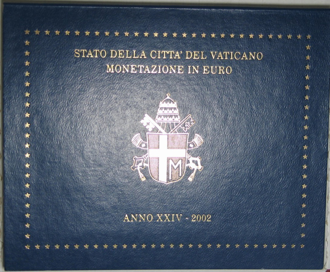 2002 Vatikaani 1c-2euro BU RAHASARJA Harvinainen