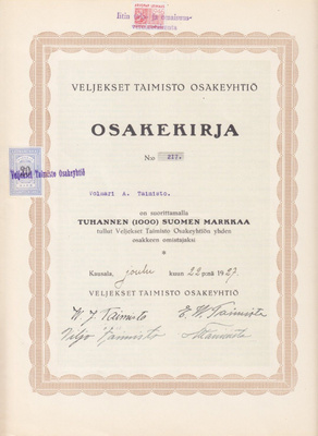 OKK 1927 Veljekset Taimisto Oy, Kausala