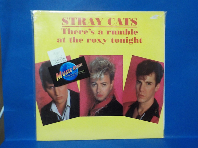 STRAY CATS - THERE'S A RUMBLE AT THE ROXY TONIGHT EX/EX LP