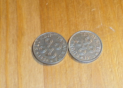 5mk vuodelta 1953 fe
