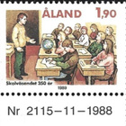 Ål 1989 Koululaitos 1,90 mk välilöpari numero ** LaPe 036 - pikkukuva 1