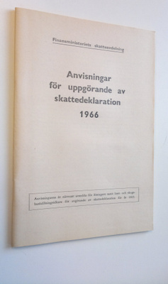Finansministeriets skatteavdelning : Anvisningar för skat...