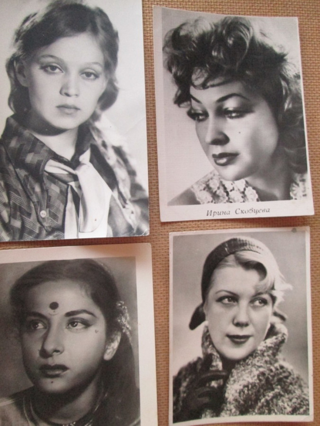 CCCP: neljä vintage filmitähtikorttia
