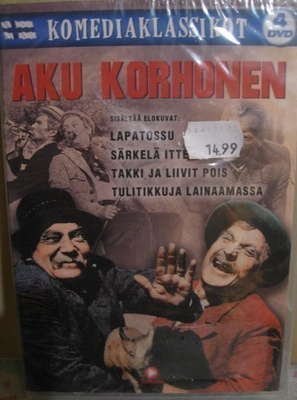 KOMEDIAKLASSIKOT AKU KORHONEN DVD UUSI 4 ELOKUVAA