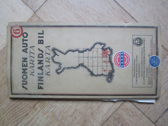 SUOMEN AUTO KARTTA VUODELTA 1930 ALUE 6