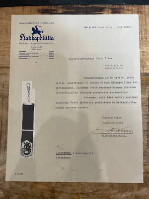 Suojeluskunta Hakkapeliittan ansiomerkin myöntökirja 1939