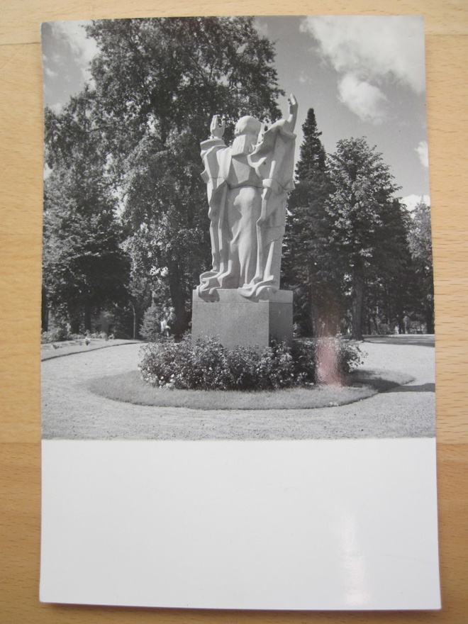 VANHA Valokuva Lahti Sankaripatsas 1940-l