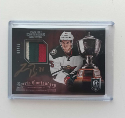 13-14 Panini Contenders Jonas Brodin Rookie Patch Auto /25