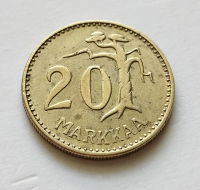 20 mk, circ, v . 1957