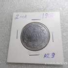 2 mk 1907 hopeaa, kulkematon kl 9 - pikkukuva 5