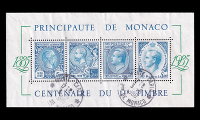 Monaco 1727-30BL31 o Postimerkki 100v (1985)