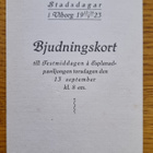 Kutsukortti Suomen Neljännet Kaupunkipäivät Viipurissa 1923 - pikkukuva 2