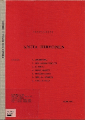 Levyttänyt Anita Hirvonen