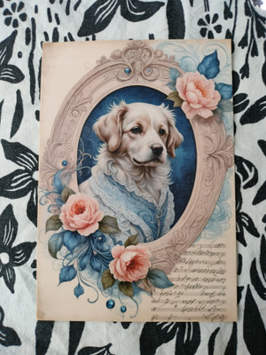 ~Vintage tyylinen kortti~ koira