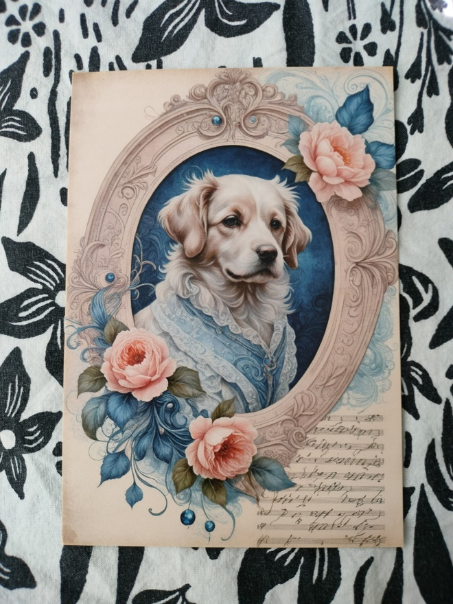~Vintage tyylinen kortti~ koira