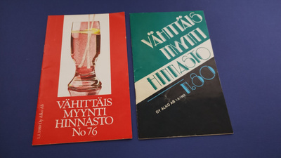 Alko HINNASTO vuodet 1980 ja 1983