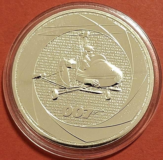 1 oz 999 hopeaa, James Bond 007 "You only live twice". (KD4)