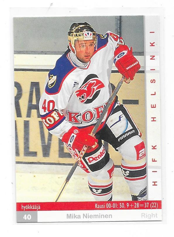 2001-02 CardSet #23 Mika Nieminen  HIFK