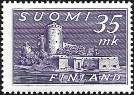 1949 M-30 Olavinlinna  35 mk violetti  ** LaPe 360 a VSP Lm6