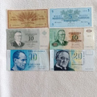 Suomi seteleitä 1-20 Mk. 1963-1993 väliltä 6 kpl. - pikkukuva 1
