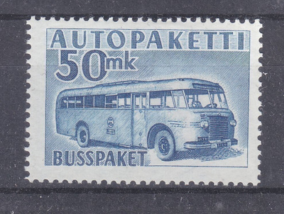 1958 50 mk autopakettimerkki postituoreena.