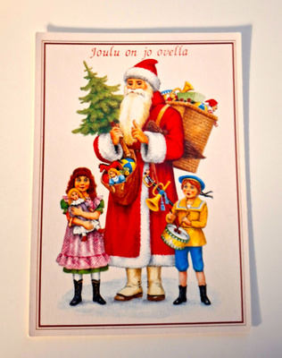 "Lapset ja Joulupukki"-KULKEMATON JOULUKORTTI