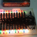 Retro/vintage Weiste N:o 2047 värilliset jouluvalot 20 lampp - pikkukuva 1