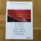 Värikartta Opel Calibra - Omega - Vectra - Astra. 1992/1993 - pikkukuva 1
