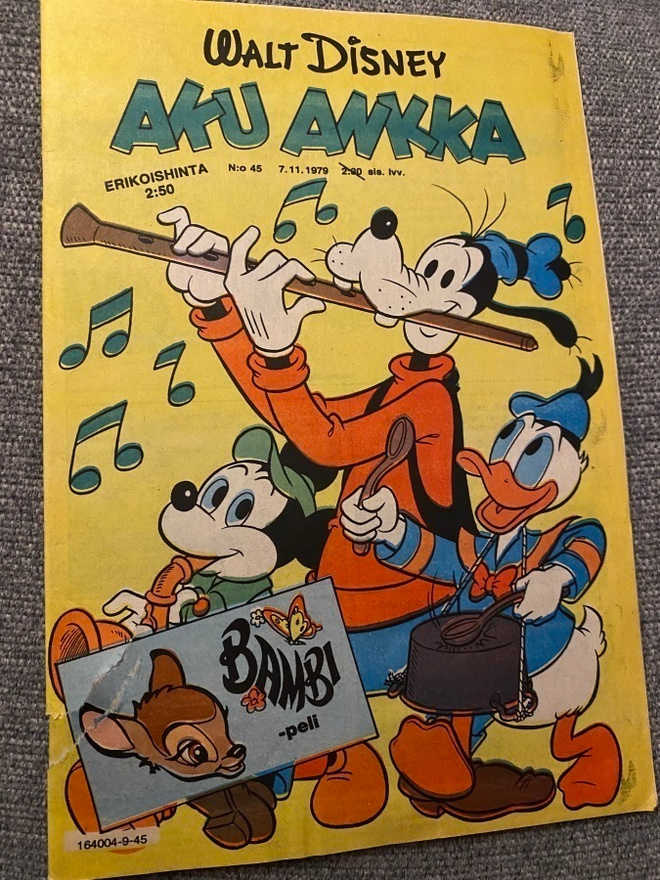 Aku Ankka 45 1979 Bambi-peli mukana!!!