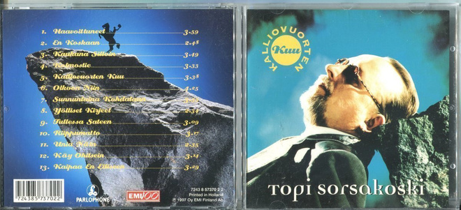 TOPI SORSAKOSKI . CD-LEVY . KALLIOVUORTEN KUU