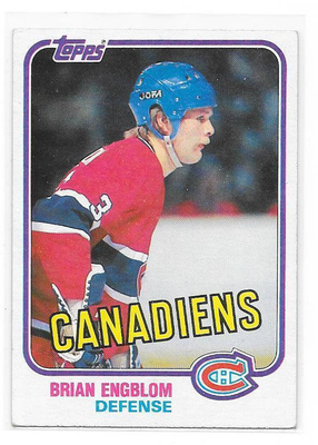 1981-82 Topps #10 Brian Engblom Montreal Canadiens