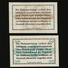 Saksa Notgeld 10, 50 Pfennig, Neustadt 1.5.1917 - pikkukuva 2