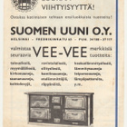 Vanha mainos esite Suomen Uuni Oy - pikkukuva 1