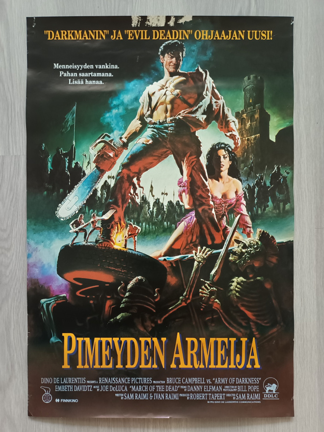 Pimeyden Armeija (Army Of Darkness) promojuliste 1992