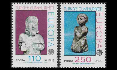 Turkki 2320-1 ** Europa veistoksia (1974)