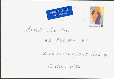 1995 YK lentokirje Kanadaan