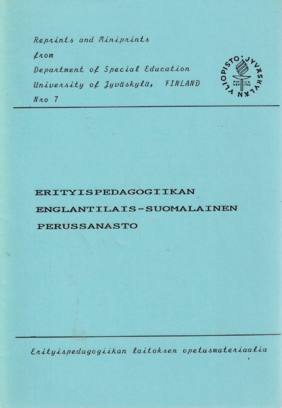 Tuula Matikainen: Erityispedagogiikan englantilais-suomalain
