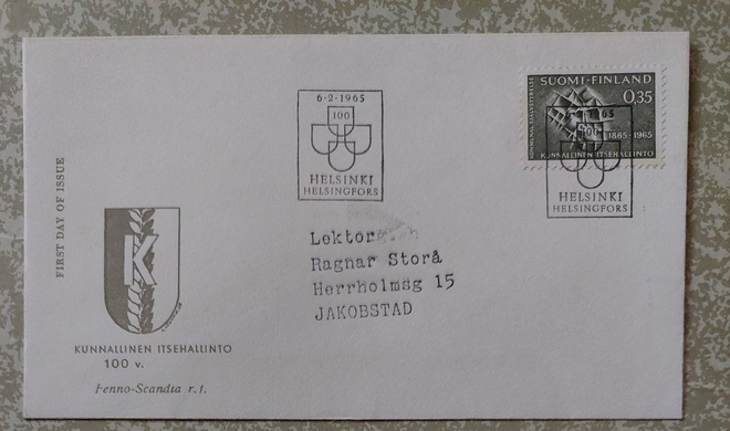 1965  Kunnallinen itsehallinto FDC kerhokuori