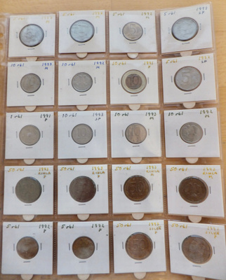 20 Kolikkoa Venäjä 1991 - 1997