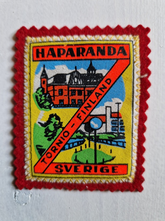 Haparanda Finland vintage kangasmerkki