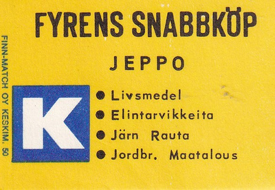 Jeppo. Fyrens Snabbköp   b584