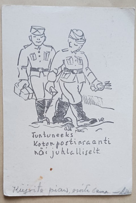 Rintamalle tuli postia, Kenttäp. 1939 + sens. + Esik.leima