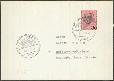 Länsi-Saksa Mi 618 FDC