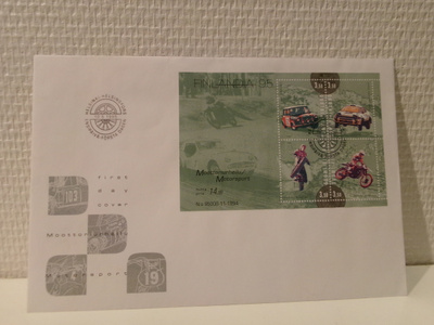 FDC- ensipäiväkuori - Moottoriurheilu - 1995