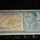 Congo Kongo 10 makuta 1967 P9 sn058 VG-F - pikkukuva 1
