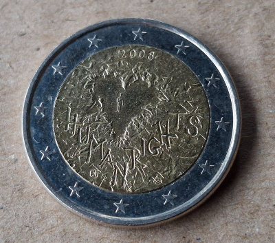 2 € Suomi Ihmisoikeudet 60 vuotta 2008