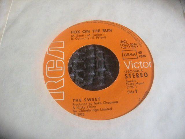 7" - The Sweet - Fox On The Run / Miss Demeanour