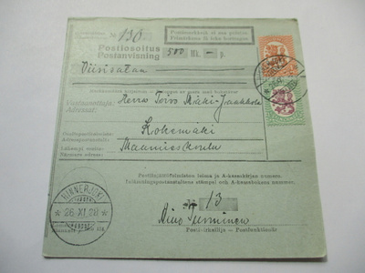 1928 Hinnerjoki postiosoitus